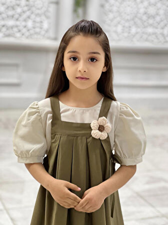 Kız Çocuk İçin Şık Kombin – Elbise ve Bluz Takım I Özel Günler İçin Kız Çocuk Elbise Takımı