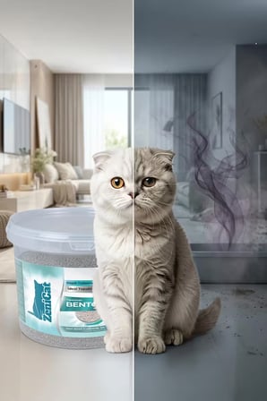 Naturel Bentonit Kedi Kumu 2x10 Lt - İnce Taneli Güçlü Topaklanan Kokusuz Tozsuz Kovalı