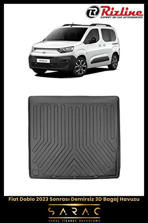 Rizline Fiat Doblo 2023 Model Demirsiz 3D Bagaj Havuzu