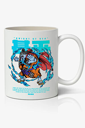 One Piece Jinbei Temalı Beyaz Kupa Bardak Arkadaşa Sevgiliye Hediye