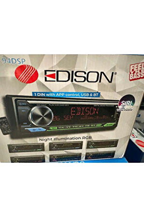 EDISON EMP DSP USB AUX BLUETOOTH FM RADİO OTO TEYP MP3 4X55 WATT YENİ