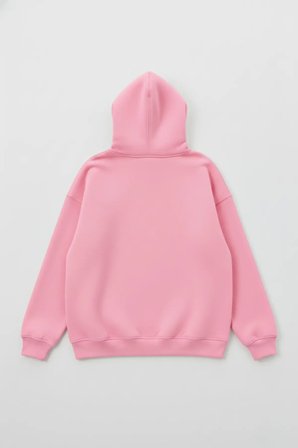 Unisex Yumuşak Dokulu 3 İplik İstiridye Kabuklu Tasarım Baskılı Oversize Sweatshirt