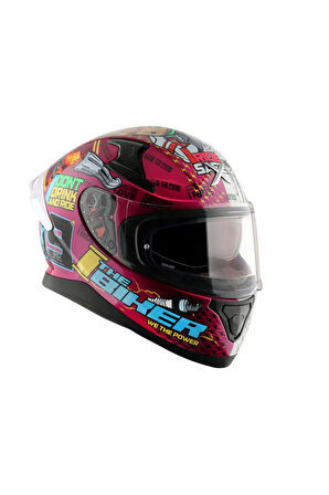 xBhp #theNineteen Pink White Kapalı Kask- PINLOCK DAHİL- ECE 22.06 XXL