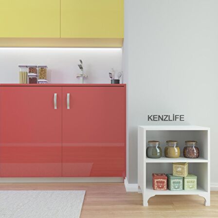 Kenzlife kitaplık tuğçe 048*040*020 byz ayaklı mutfak dolabı banyo ofis ayakkabılık kiler
