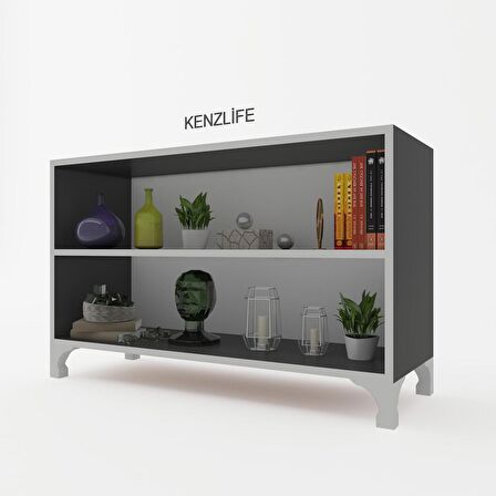 Kenzlife kitaplık tuğçe 048*090*020 gri ayaklı mutfak dolabı banyo ofis ayakkabılık kiler