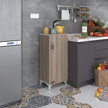 Kenzlife mutfak dolabı zehra 088*050*032 crd kilitli ayaklı banyo evrak ofis kitaplık ayakkabılık kiler