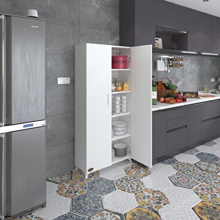 Kenzlife mutfak dolabı rabia 188*070*032 byz kapaklı ayaklı banyo evrak ofis kitaplık ayakkabılık kiler