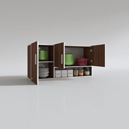 Kenzlife hazır mutfak mirandus22 cvz 060*120*22 mutfak banyo dolabı kapaklı raflı