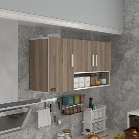 Kenzlife hazır mutfak mirandus22 crd 060*120*22 mutfak banyo dolabı kapaklı raflı