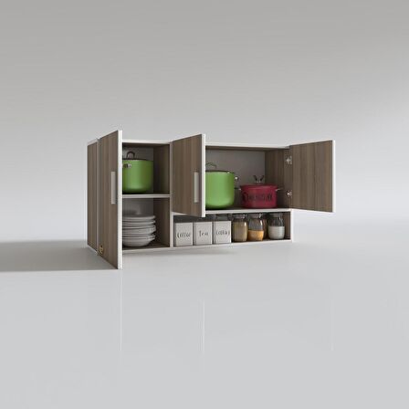 Kenzlife hazır mutfak mirandus22 crd 060*120*22 mutfak banyo dolabı kapaklı raflı