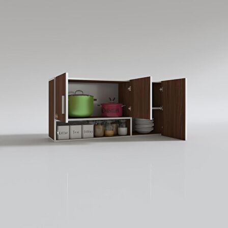 Kenzlife hazır mutfak mirena22 cvz 060*120*22 mutfak banyo dolabı kapaklı raflı
