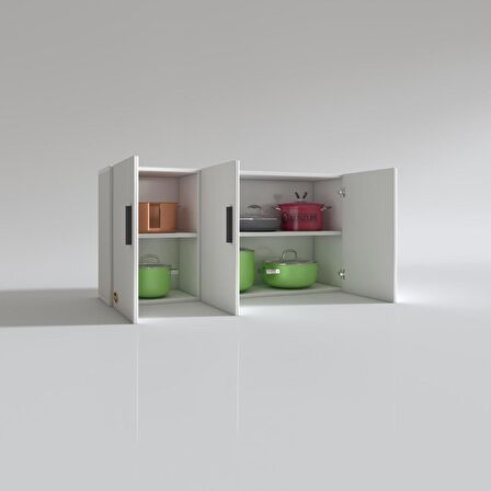 Kenzlife hazır mutfak canna22 byz 060*120*22 mutfak banyo dolabı kapaklı raflı