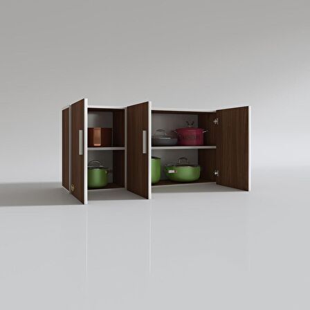 Kenzlife hazır mutfak canna22 cvz 060*120*22 mutfak banyo dolabı kapaklı raflı