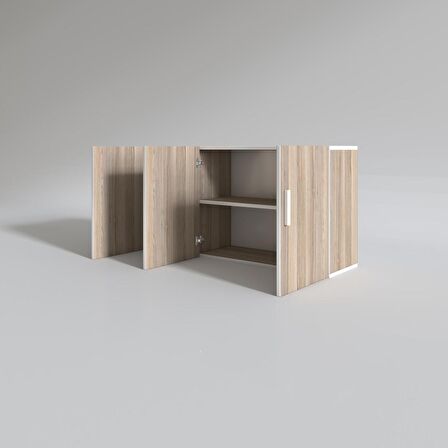 Kenzlife hazır mutfak canna22 crd 060*120*22 mutfak banyo dolabı kapaklı raflı