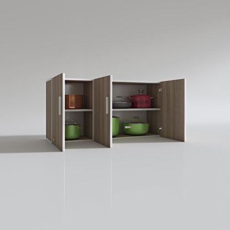 Kenzlife hazır mutfak canna22 crd 060*120*22 mutfak banyo dolabı kapaklı raflı