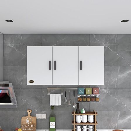 Kenzlife hazır mutfak dirca22 byz 060*120*22 mutfak banyo dolabı kapaklı raflı
