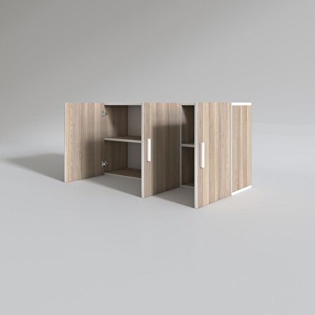 Kenzlife hazır mutfak dirca22 crd 060*120*22 mutfak banyo dolabı kapaklı raflı