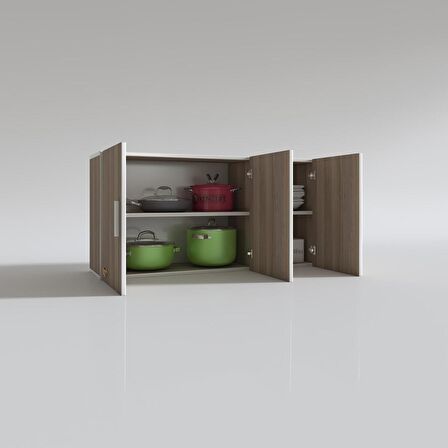 Kenzlife hazır mutfak dirca22 crd 060*120*22 mutfak banyo dolabı kapaklı raflı