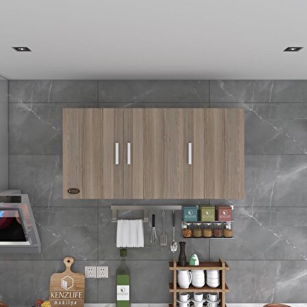 Kenzlife hazır mutfak dirca22 crd 060*120*22 mutfak banyo dolabı kapaklı raflı