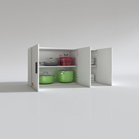 Kenzlife hazır mutfak dirca32 byz 060*120*32 mutfak banyo dolabı kapaklı raflı