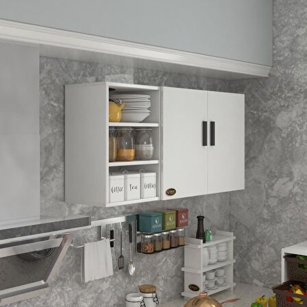 Kenzlife hazır mutfak castus22 byz 060*120*22 banyo dolabı kapaklı raflı arkalıklı