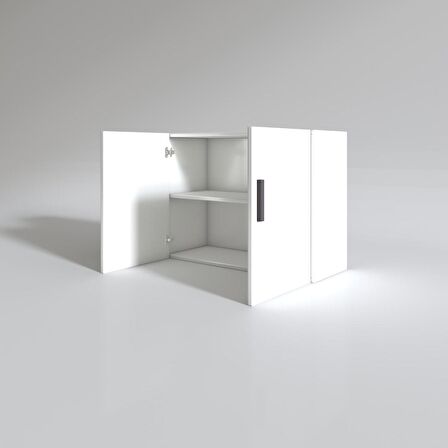 Kenzlife hazır mutfak castus22 byz 060*120*22 banyo dolabı kapaklı raflı arkalıklı