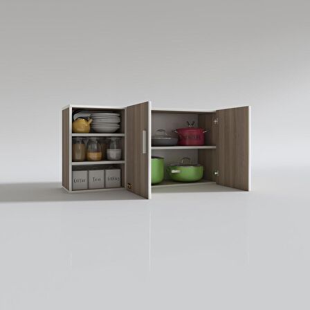 Kenzlife hazır mutfak castus22 crd 060*120*22 mutfak banyo dolabı kapaklı raflı