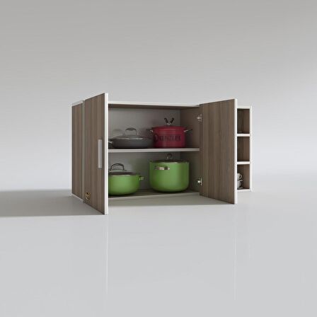 Kenzlife hazır mutfak fulvus22 crd 060*120*22 mutfak banyo dolabı kapaklı raflı