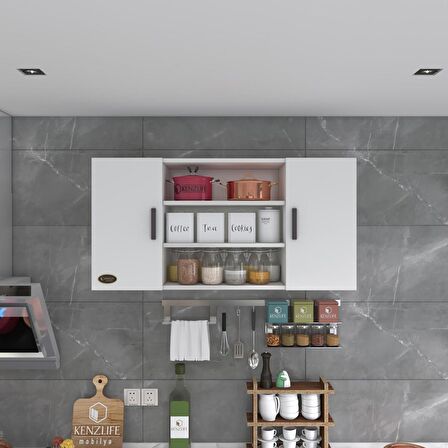 Kenzlife hazır mutfak honnor22 byz 060*120*22 mutfak banyo dolabı kapaklı raflı