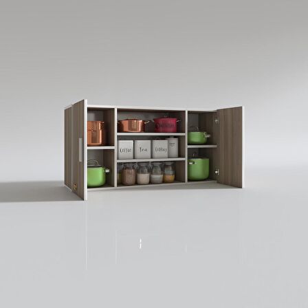 Kenzlife hazır mutfak honnor22 crd 060*120*22 mutfak banyo dolabı kapaklı raflı