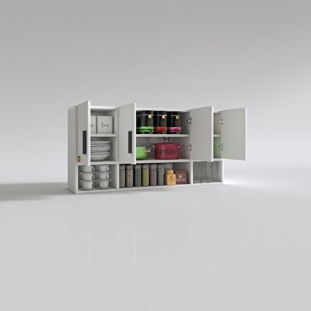 Kenzlife hazır mutfak severus byz 060*120*32 mutfak banyo dolabı kapaklı raflı