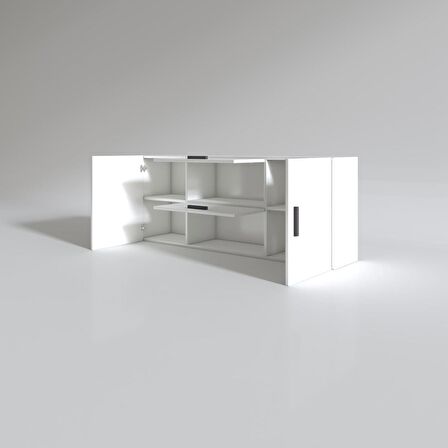 Kenzlife hazır mutfak lucida byz 060*150*32 mutfak banyo dolabı kapaklı raflı