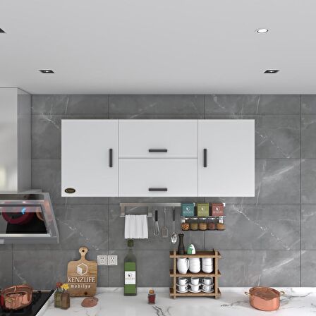 Kenzlife hazır mutfak lucida byz 060*150*32 mutfak banyo dolabı kapaklı raflı