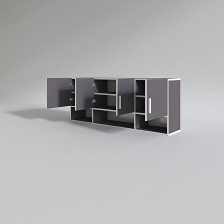 Kenzlife hazır mutfak konsta gri 060*150*32 mutfak banyo dolabı kapaklı raflı