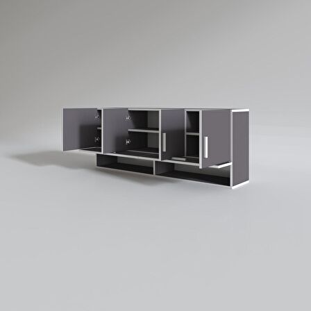 Kenzlife hazır mutfak general gri 060*150*32 mutfak banyo dolabı kapaklı raflı