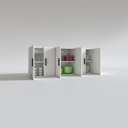 Kenzlife hazır mutfak nonus byz 060*150*32 mutfak banyo dolabı kapaklı raflı