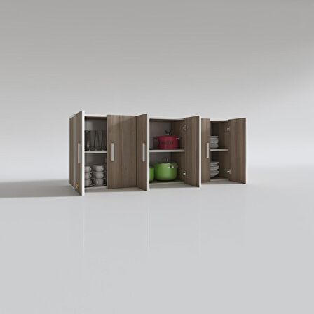 Kenzlife hazır mutfak nonus crd 060*150*32 mutfak banyo dolabı kapaklı raflı