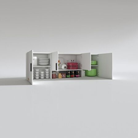 Kenzlife hazır mutfak packey byz 060*180*32 mutfak banyo dolabı kapaklı raflı
