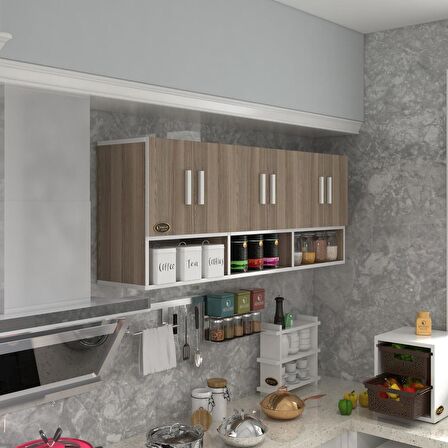 Kenzlife hazır mutfak liberato crd 060*150*32 mutfak banyo dolabı kapaklı raflı
