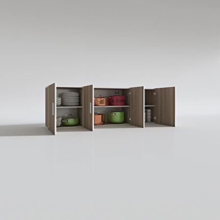 Kenzlife hazır mutfak silvanus crd 060*180*32 mutfak banyo dolabı kapaklı raflı