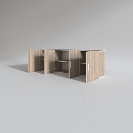 Kenzlife hazır mutfak silvanus crd 060*180*32 mutfak banyo dolabı kapaklı raflı