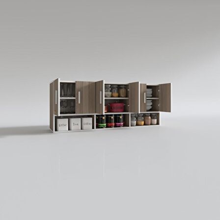 Kenzlife hazır mutfak vice crd 060*180*32 mutfak banyo dolabı kapaklı raflı