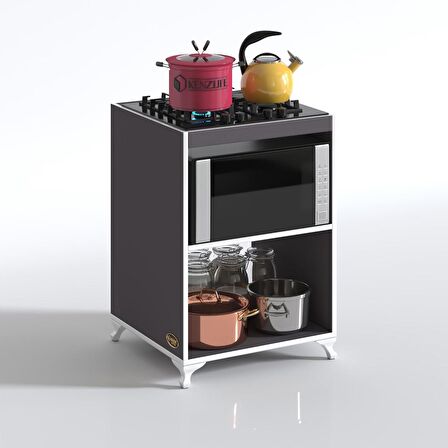 Kenzlife ocak dolabı figen gri 85*60*57 mutfak modül mini fırın  ankastre ocak için