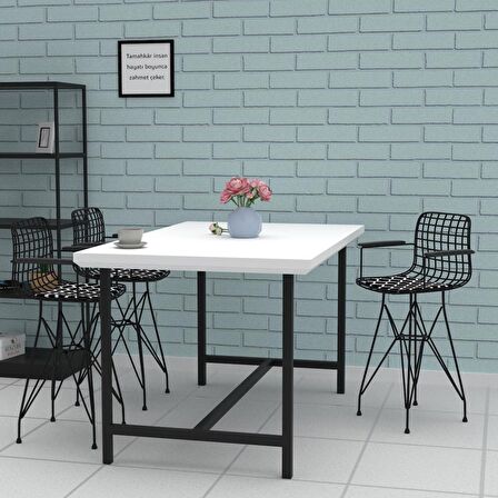 Knsz ufak boy tel bar sandalyesi 1 li uslu syhviona kolçaklı 55 cm oturma yüksekliği mutfak bahçe cafe ofis