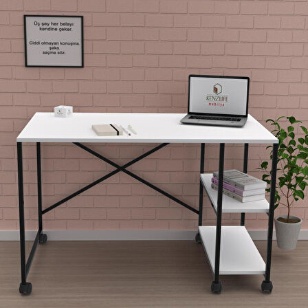 Kenzlife ofis masası miyako 075*110*60 byzsyh tekerlekli bilgisayar çalışma büro