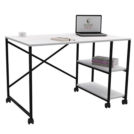 Kenzlife ofis masası miyako 075*110*60 byzsyh tekerlekli bilgisayar çalışma büro