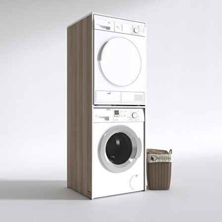 Kenzlife çamaşır-kurutma makinesi dolabı evgeniya crd 180*70*60 banyo çift katlı kapaksız arkalıksız