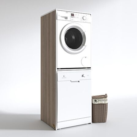 Kenzlife çamaşır-bulaşık makinesi dolabı katinka crd 180*70*60 banyo çift katlı kapaksız arkalıksız