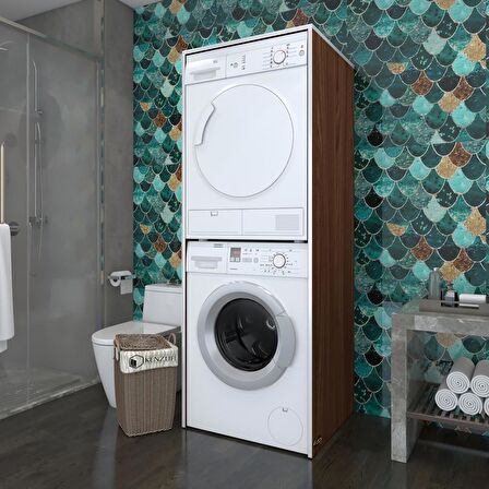Kenzlife çamaşır-kurutma makinesi dolabı zakhar cvz 180*70*60 banyo kapaksız arkalıksız