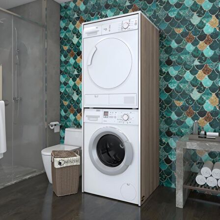 Kenzlife çamaşır-kurutma makinesi dolabı zakhar crd 180*70*60 banyo kapaksız arkalıksız